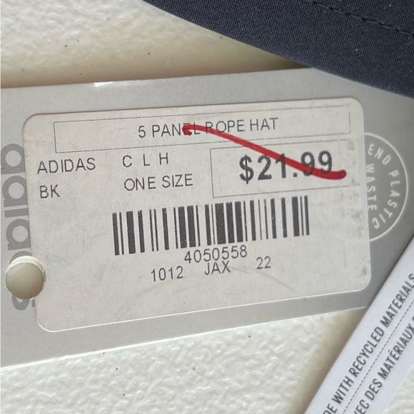 Adidas golf nwt 5 panel rope hat black white cap - Picture 4 of 6